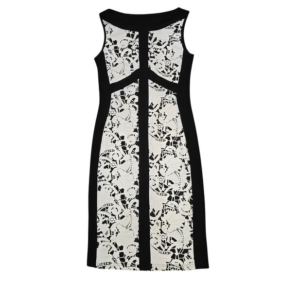 Joseph Ribkoff Dresses & Skirts - Joseph Ribkoff Bodycon Sheath Dress Womens 6 Black White Formal Wedding Guest